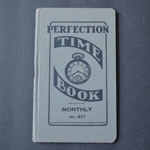 Perfection Time Book Weekly Unused Vintage #677